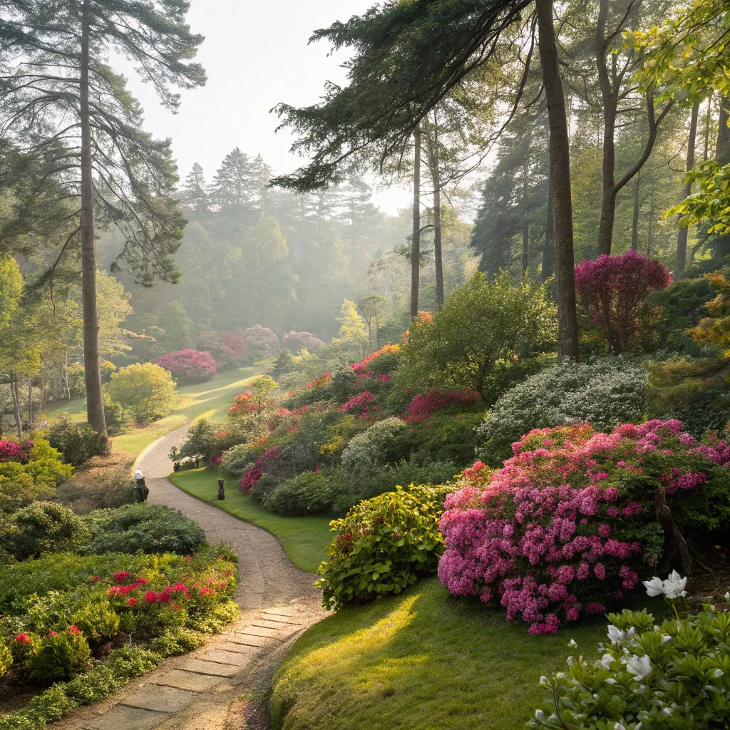 Lush garden landscape
